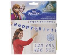 Guirlande articulée Happy Birthday La Reine des neiges - Taille Unique