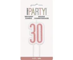 Unique Party- Bougie, 84984, Rose Gold