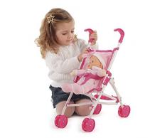 Rocco Jouets – Mini-Poupée – Poupée avec Poussette, 34 cm, fb915wb