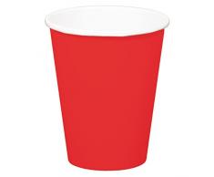 Folat Tasses Jetables Couleur Rouge, 50622