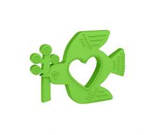 Manhattan Toy Anneau de Dentition en Silicone, Oiseau Manhattan avec Formes danimaux, Vert, 216320, Multicolore
