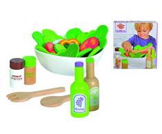 Eichhorn 100003738 Ensemble à Salade avec légumes, Poivre et sel Salière et poivrière, vinaigre et Huilier, Bol, 28 pièces, Bois de Chêne, contreplaqué