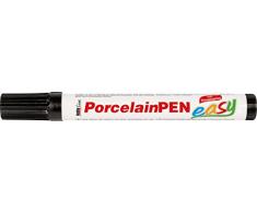 Kreul 16334 PorcelainPen easy Pointe de pinceau indéformable pour peindre et décorer verre, porcelaine et céramique émaillée, épaisseur de trait env. 1 à 3 mm, noir