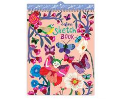 eeBoo - Cahier à dessin - papillons et fleurs