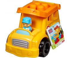 Mega Bloks LilVéhicule Bus Scolaire, voiture et jeu de construction, 6 pièces, jouet pour bébé et enfant de 1 à 5 ans, DYT59