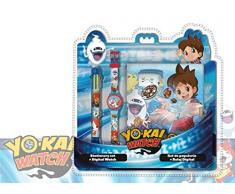 Disney- Yo-Kai Set Montre Digitale + Stylo 6C + Agenda, YK17012