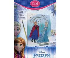 Revontuli Toys Elsa et Anna sur Toile Peinture avec Paillettes