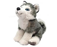 Wild Republic Peluche Chien Husky, Cuddlekins Mini doudouier, Cadeaux pour Enfants, 20 cm, 13435, Multicolore