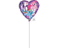 Anagram 7A2479809 My Little Pony Heart Ballon en aluminium Multicolore 23 cm