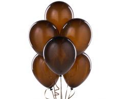 Shatchi 11152-BALLOONS-MARROWN - 25 pièces de ballons de décoration marron chocolat pour mariage, anniversaire, anniversaire, fêtes, cadeaux de fête