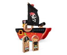 Le Toy Van Tv344 Little Capitaine Pirate Bateau Jouet