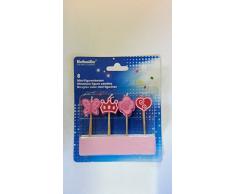 amscan - 551517 - 8 Bougies avec Mini Figurine Anniversaire
