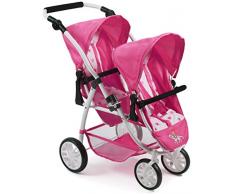 Bayer Chic 2000 689 89 Poussette jumelée Pony & Princesse Tandem-Buggy Vario Rose