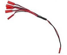 YUNIQUE- Pratique 1 à 5 Charge Câble Jst Fiche V959 V929 V222 Syma X 1 UDI U818A Batterie, 1B-8VXG-XBA0, Rouge