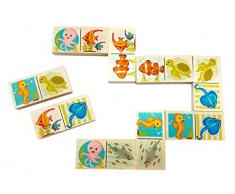 Hess Jouet en Bois 14949 Domino en Bois Motif Hippocampe