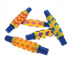 CI CS9085 coloré Plastique Rouleau à pâtisserie avec motif en mousse, lot de 5 - Version Anglaise