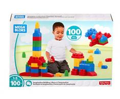 Mega Bloks First Builders Place à limagination, jeu de blocs de construction, 100 pièces, jouet pour bébé et enfant de 1 à 5 ans, FFY46