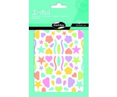 Maildor AE046O - Un sachet de gommettes Initial 4 planches 10,5x16 cm, motifs Multiformes couleurs assorties (320 stickers)