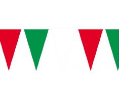 amscan - 8625 - Guirlande Fanions - 400 x 26 cm - Vert/Blanc/Rouge