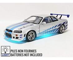 Greenlight Collectibles- Voiture Miniature de Collection, 19041, Argent/Bleu