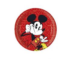 Generique PR88863 Lot de 8 assiettes en carton Motif Mickey rétro Multicolore 23 cm