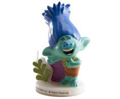 AEC- Bougie Décorative 3D Trolls Garçon, BG22639, Bleu, 7,5 cm