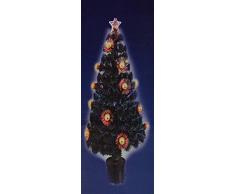 Gifts 4 All Occasions Limited SHATCHI-569 Sapin de Noël en fibre optique pré-éclairé avec ampoules LED et étoile Vert 122 cm