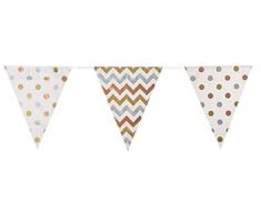 Amscan International 128720 4 m métaux Mixtes et de Points Chevron Fanion Bannière (Large)