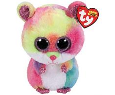 Ty - TY36214 - Beanie Boos - Peluche Rodney le hamster multicolore 15 cm
