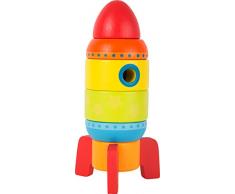 Maman et bb Nature - Fusée à empiler colorée jouet déveil en bois