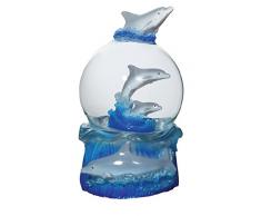 Katerina Prestige- Figurine Boule Neige Dauphin Bondissant, ME1077