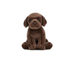 Peluche Living Nature - Chiot Labrador en peluche, brun chocolat (16 cm)