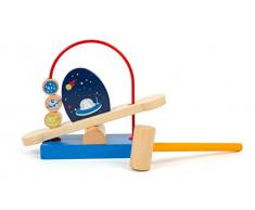 Small Foot 11453 Jeu de Marteau Space, en Bois, Place Les planètes en orbite Jouets, Multicolore