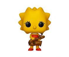Funko- Figurines Pop Vinyl: The Simpsons: Lisa w/Saxophone Collectible Figure, 33877, Multicolour, One-Size