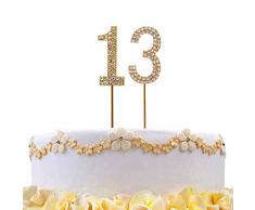 Gifts SHATCHI-805 Décoration de gâteau pour anniversaire de mariage Doré