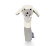 Sterntaler Hochet Stanley le Mouton, Âge : 0-36 Mois, Taille : 16 cm, Couleur : Blanc/Gris