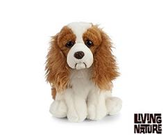 Peluche Living Nature - Chien Cavalier King Charles en peluche (20 cm)