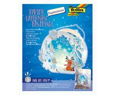 Folia 68107 Kit de Bricolage pour lanternes, Princesse glacée, avec lanternes et lumière LED Multicolore