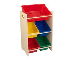 KidKraft Kids storage, Panneau MDF, Multicolore, 43x30x72 cm