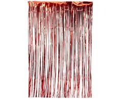 Smiffys Rideau scintillant, Rouge, Métallique, 91cm x 244cm
