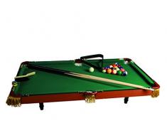 Générique- Billard en Bois pour la Table avec 2 queues, 16 Boules, Triangle & Craie, env. 90 cm x 50 cm