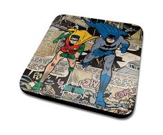 BATMAN DC Originals Dessous de Verre en mélamine avec Base en liège, Multicolore, 10 x 10 cm