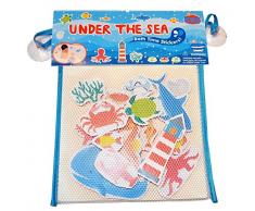 Barney et Buddy Ba051 Stickers – Under The Sea Enfant Jouet de Bain, Multi