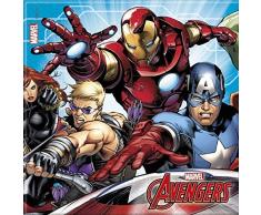 Procos- Serviette de table 33 x 33 cm Avengers Mighty, multicolore, 5PR87967