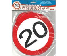 Folat FOLC05169 Guirlande de fanions Rouge/Blanc