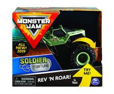 Monster Jam - 6044990 - Véhicule Rev & Roar - Véhicule échelle 1:43 - Jeu enfant - Modèle aléatoire