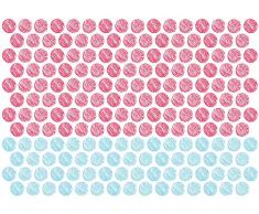 Maildor AD030O - Un sachet M Design 2 planches stickers muraux 34,5x49 cm, Pois multicolore