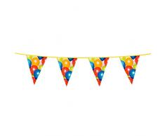 Boland BOL55526 Guirlande avec fanions ballons colorés, taille unique