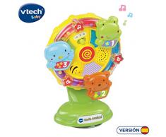 VTech Noria Musical Hochet interactif avec Ventouse pour Le Coller sur Une Surface Lisse et Plate ou Le Coller à la Chaise Haute, enseigne vocabulaire, Animaux et Couleurs (3480-165922)