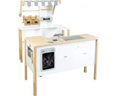 Small Foot 11436 Plaques dachat Multifonctions en Bois avec Accessoires et Cuisine 3 Ans Multicolore